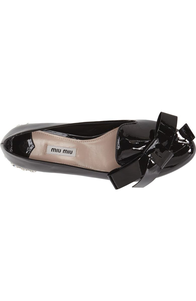 Miu Miu Jewel Heel Smoking Slipper, Alternate, color,