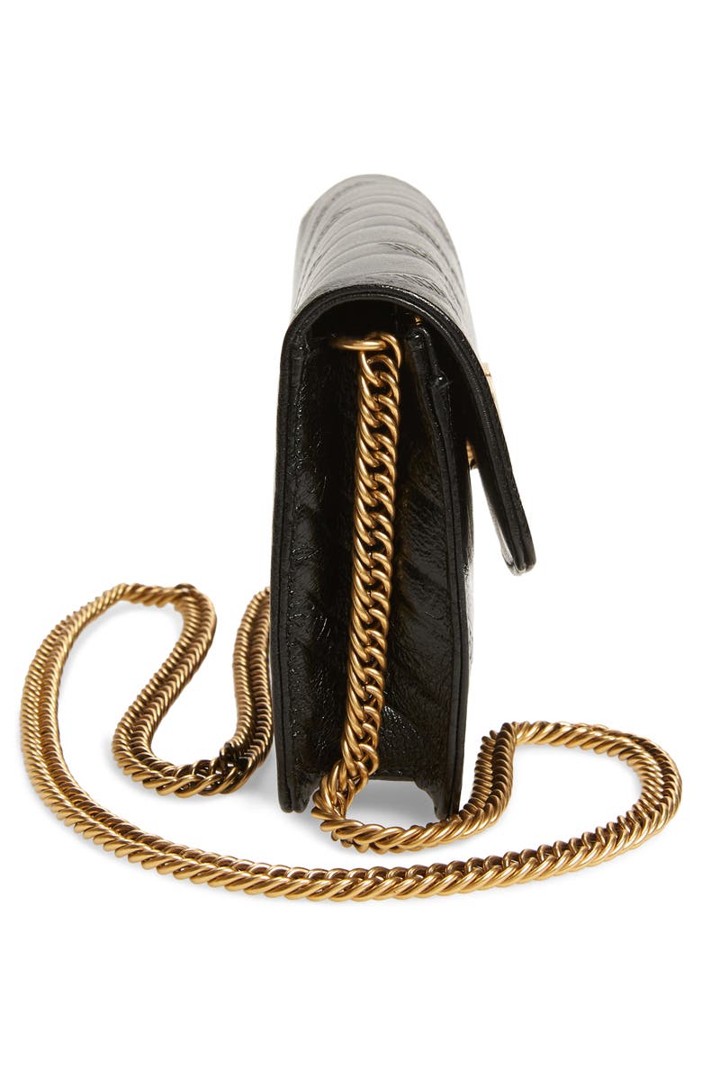 Balenciaga BB Leather Wallet on a Chain, Alternate, color, 