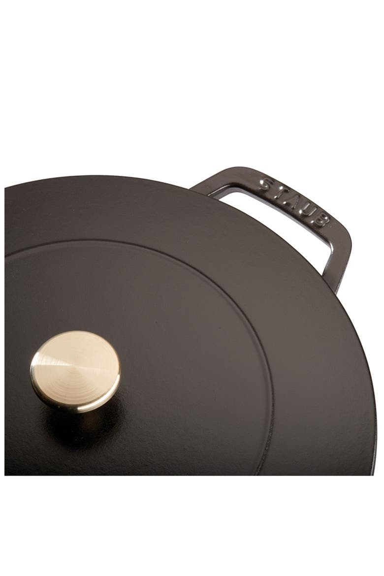 3.75-Quart Enameled Cast Iron French Oven, Alternate, color, BLACK