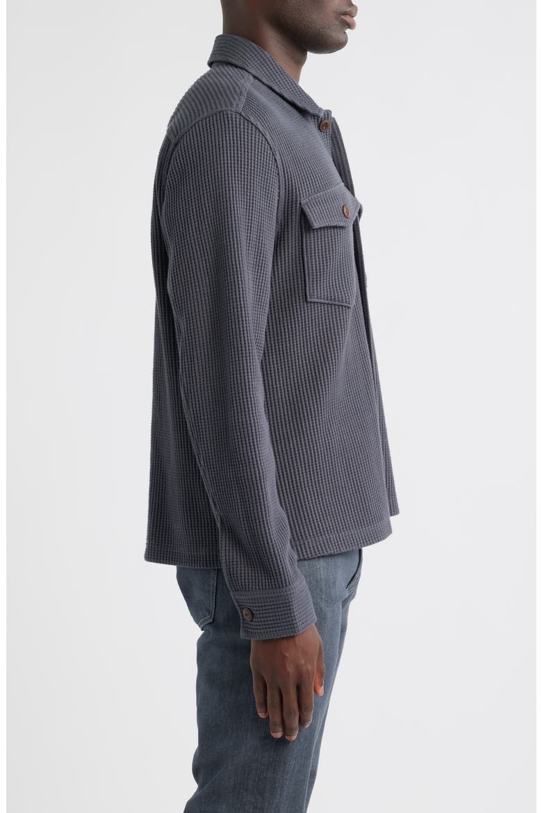 Wells Waffle Knit Shirt Jacket, Alternate, color, INK