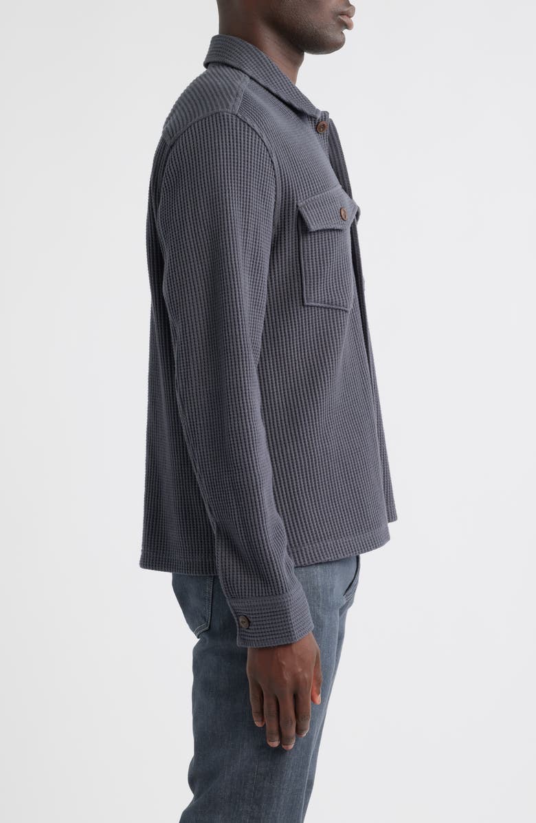 Rails Wells Waffle Knit Shirt Jacket, Alternate, color, Ink