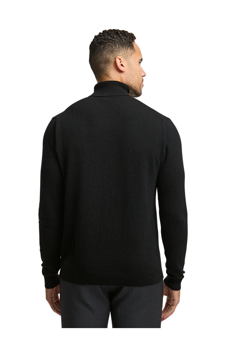 Paul Fredrick Cashmere Turtleneck Sweater, Alternate, color, Black