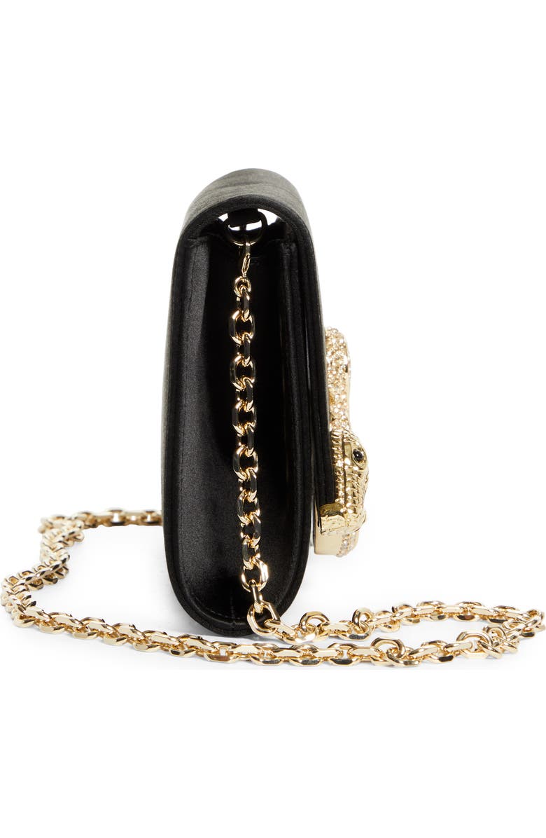 JUDITH LEIBER COUTURE Fizzoni Serpent Satin Clutch, Alternate, color,