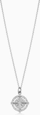 Oradina 14K Gold Compass Rose Pendant Necklace