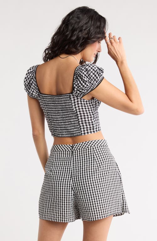 Abound Smocked Cap Sleeve Crop Top