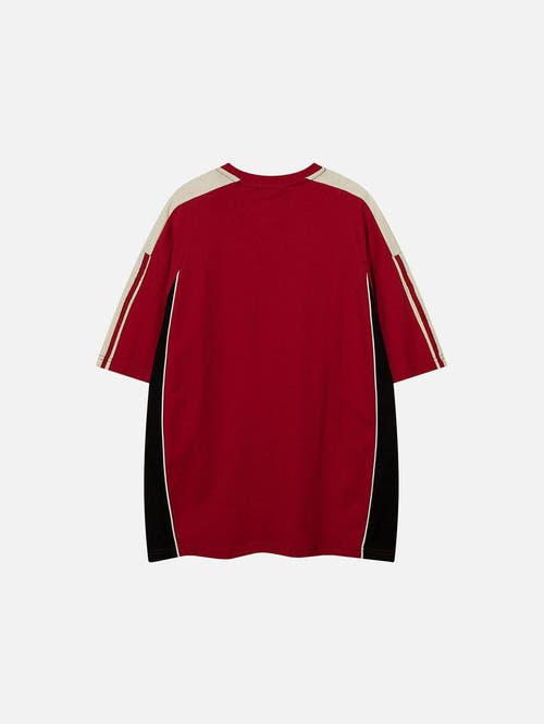 Aelfric Eden Color Block Speedway Tee In Red