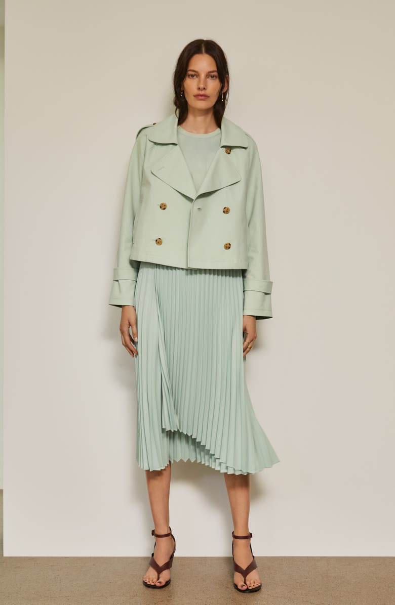 Nordstrom Crop Stretch Cotton Trench Coat, Main, color,