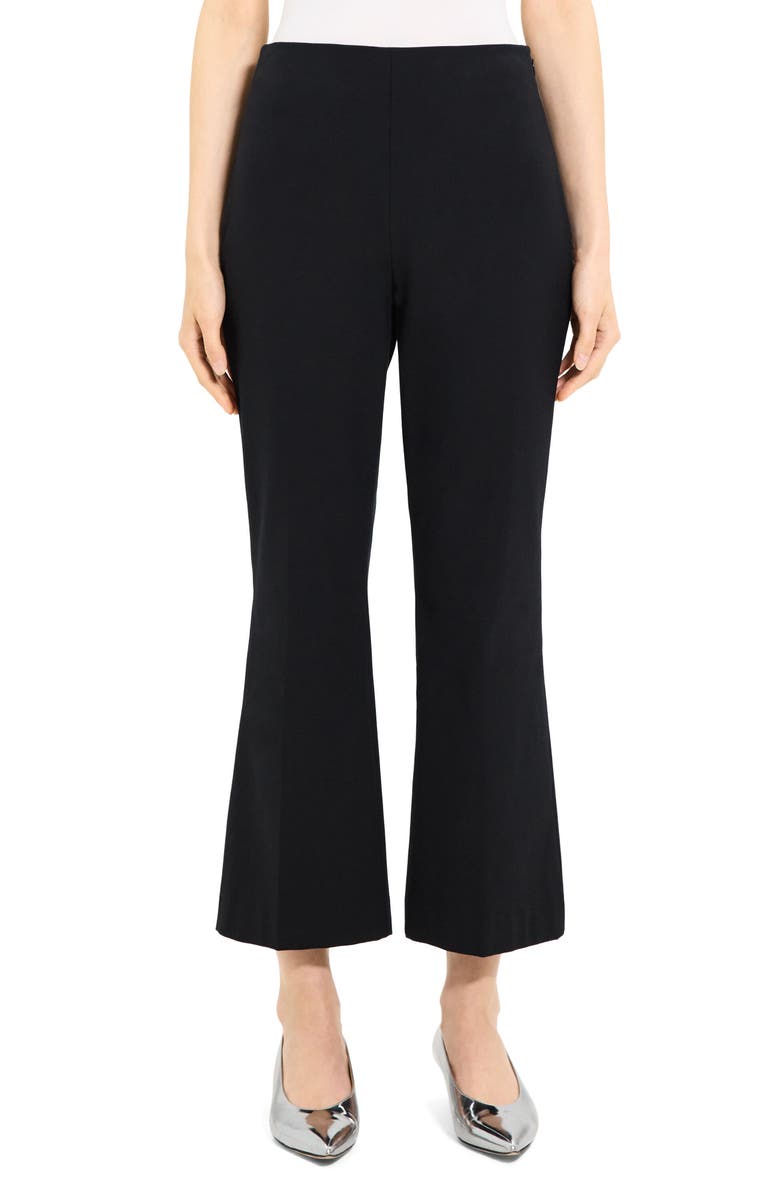 Theory Tailored Flare Crop Pants, Main, color,