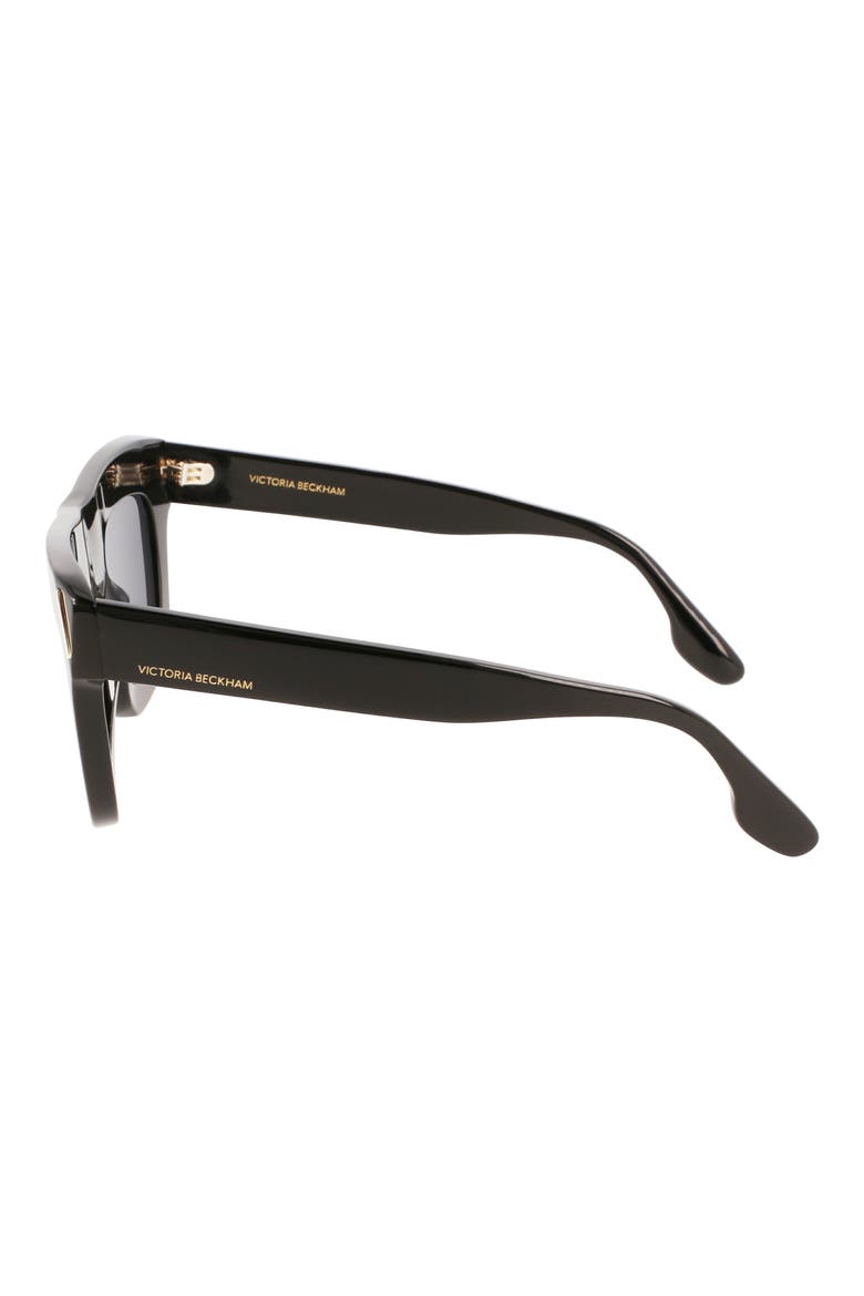51mm Sculptural Square Sunglasses, Alternate, color, BLACK