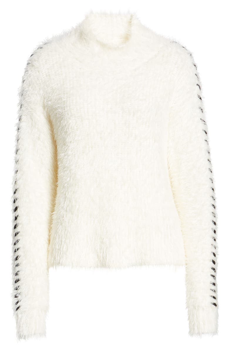 1.STATE Eyelash Fringe Mock Neck Sweater, Alternate, color, 