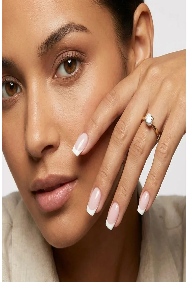 Classic French Square Press-On Nails, Alternate, color, Classic French