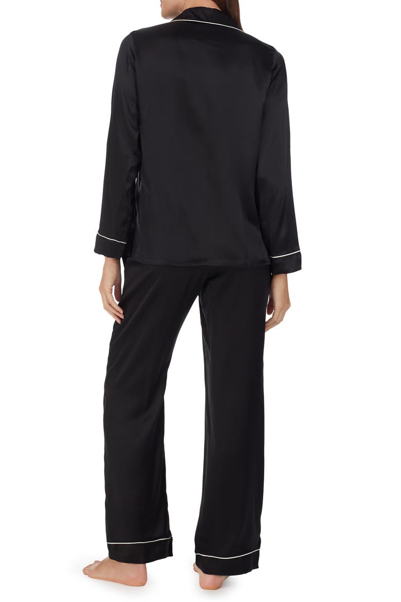 Silk Pajamas, Alternate, color, BLACK