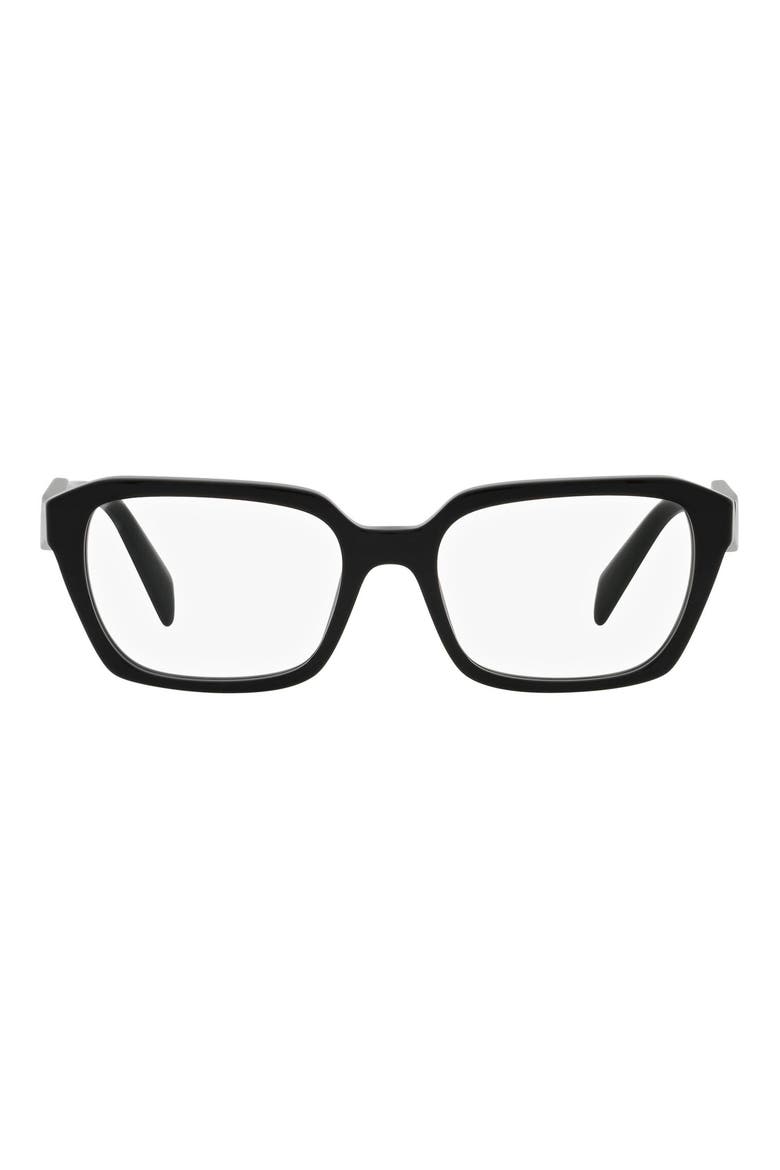 54mm Rectangular Optical Glasses, Main, color, BLACK