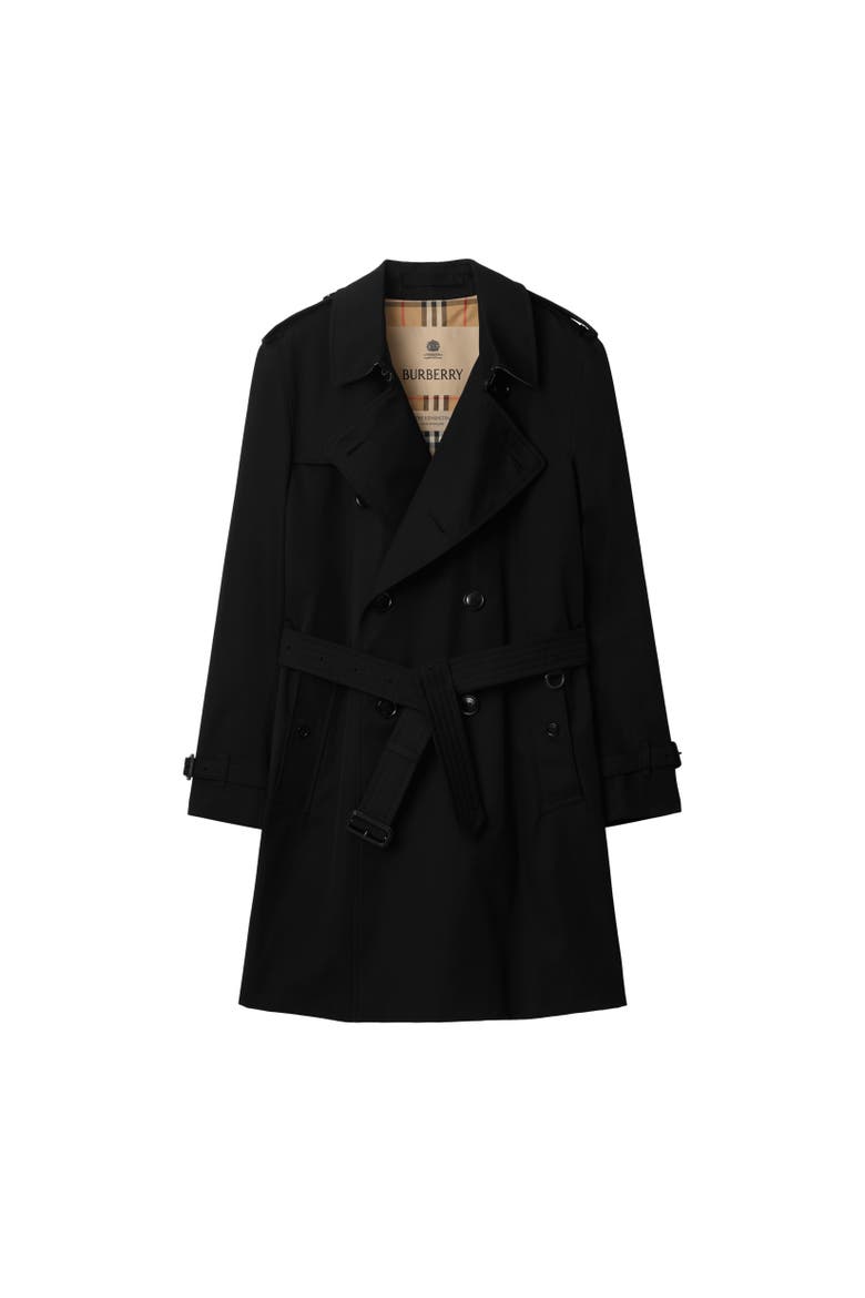 Mid-length Kensington Heritage Trench Coat, Alternate, color, Black