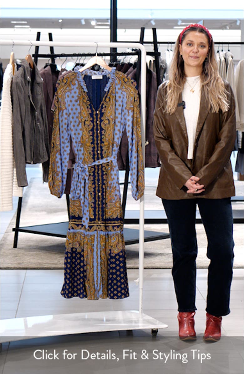 The Sienna Paisley Long Sleeve Tiered Dress, sales video thumbnail