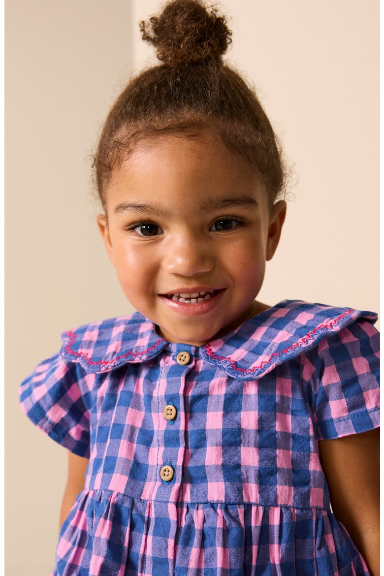 Kids' Gingham Dress, Alternate, color, BLUE