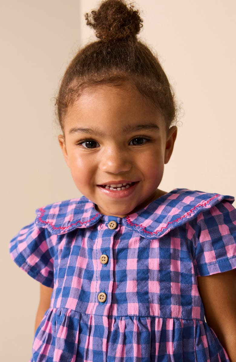 NEXT Kids' Gingham Dress, Alternate, color, Blue