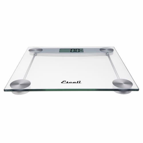 Escali Glass & Chrome Bathroom Scale In Transparent