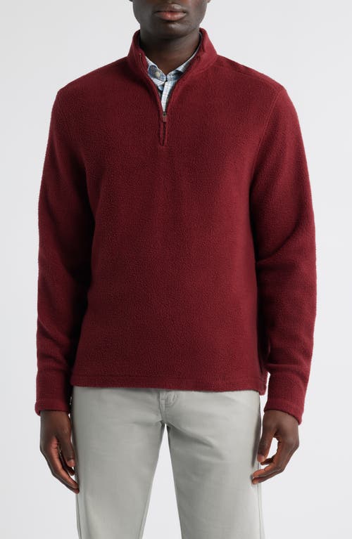 johnnie-O Dion Fleece Half Zip Pullover in Pinot 
