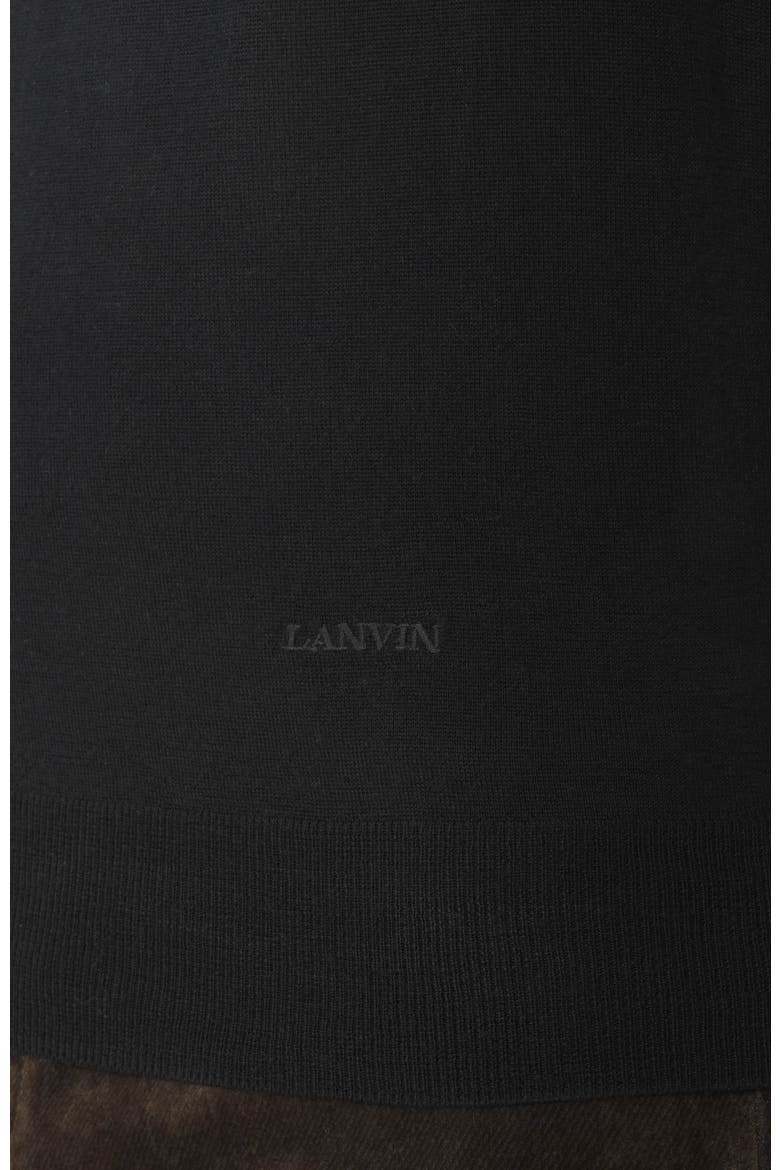Classic Polo Shirt In Merino Wool, Alternate, color, Black