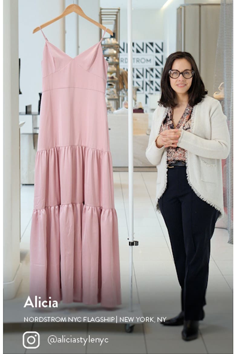 Tess Tiered Satin Gown video