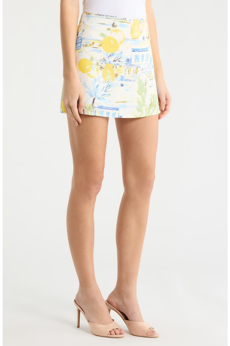 Amalfi Coast Ciendra High Waist Miniskirt, Alternate, color, BLUE-MULTI