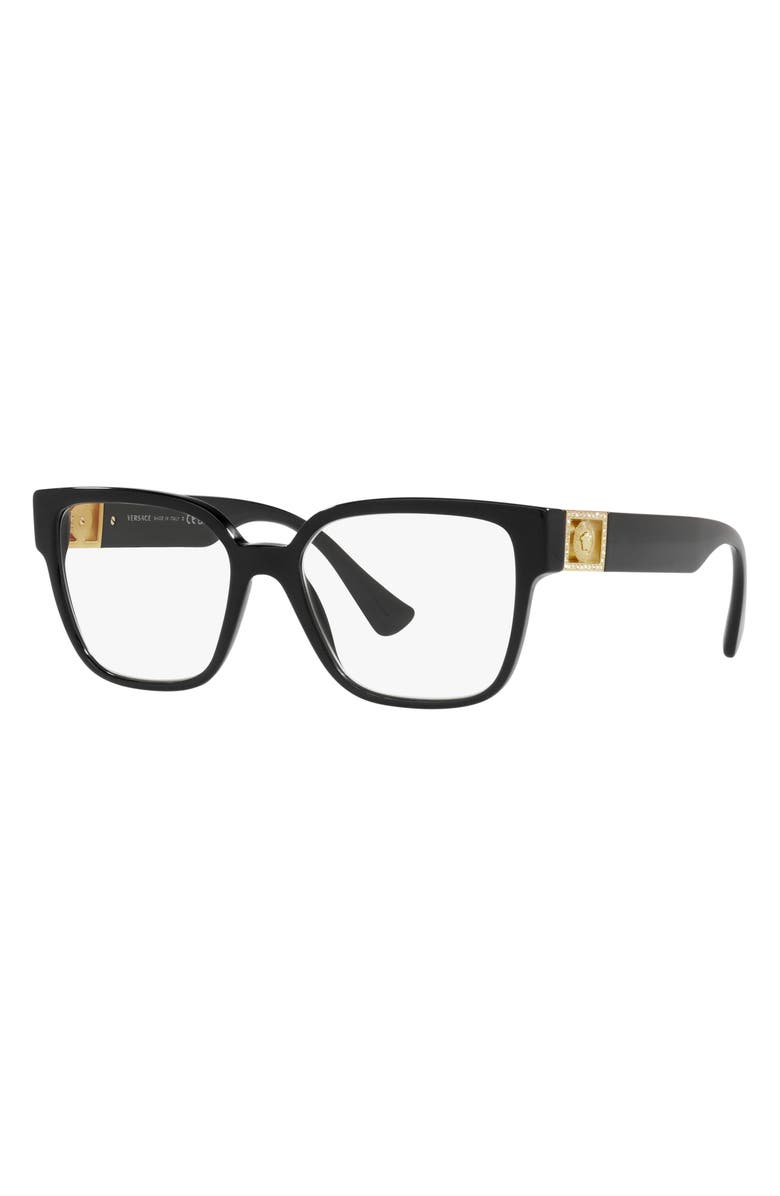 Versace 54mm Square Optical Glasses, Alternate, color,