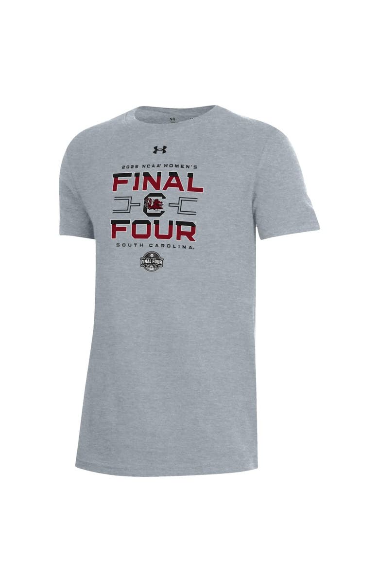 Under Armour Youth Under Armour  Gray South Carolina Gamecocks 2025 NCAA Women's Basketball Tournament March Madness Final Four Locker Room T-Shirt, Alternate, color, 