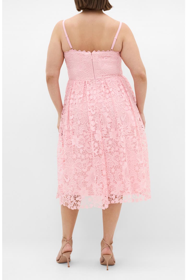Scarlet Lace Midi Dress, Alternate, color, HEAVENLY PINK
