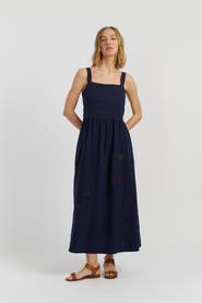 Chinti & Parker Sienna Linen-Blend Broderie Summer Dress