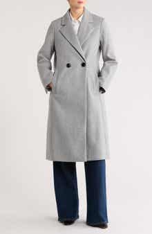 Sam Edelman Plaid Double Breasted Coat