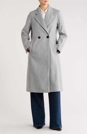 Sam Edelman Plaid Double Breasted Coat