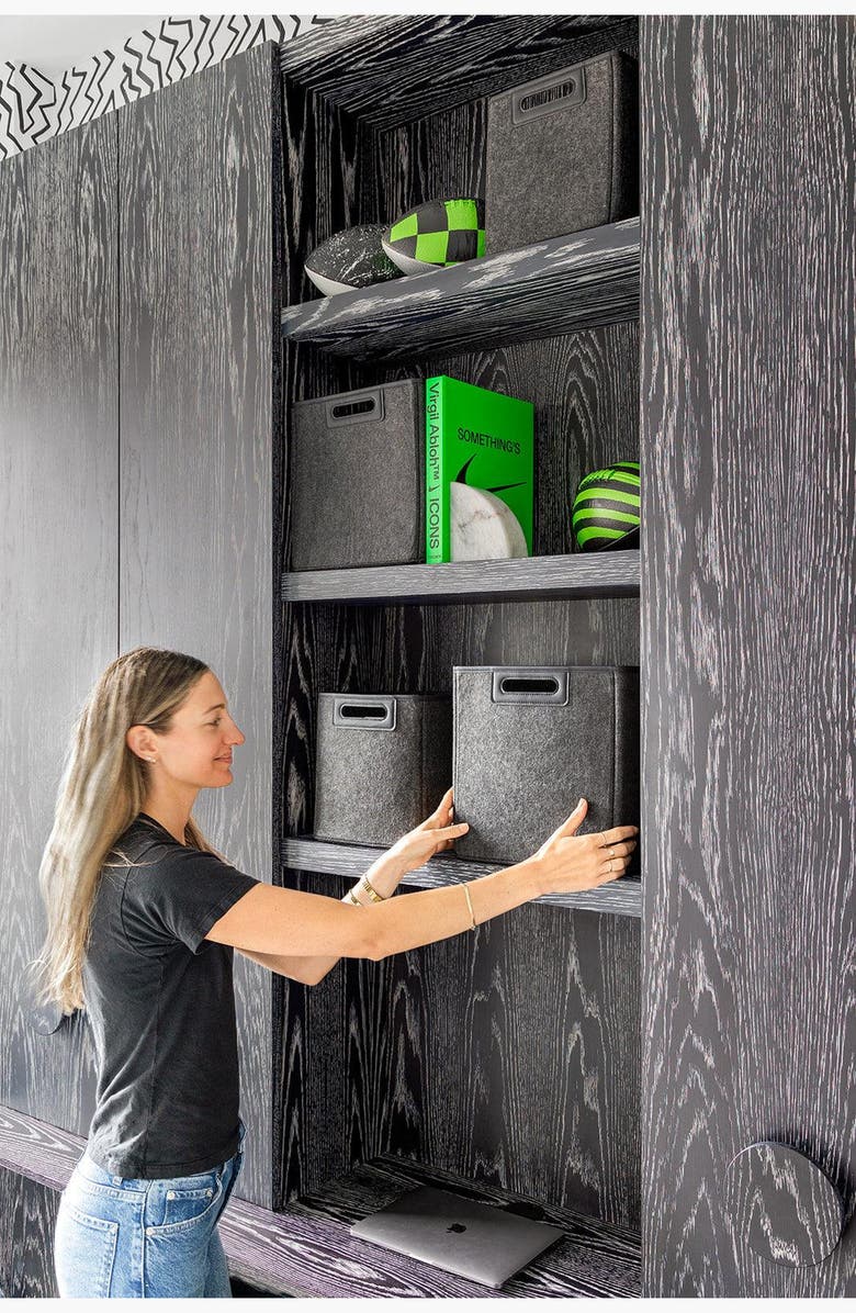 SortJoy The Jamie Bin - 12", Alternate, color, Carbon - Set Of 3