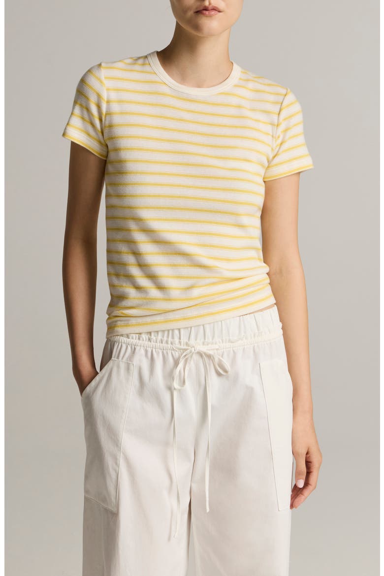 Shrunken 90s Stripe Tee, Main, color, LIMONE COMBO