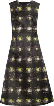 Emilia Wickstead Rumi Genzianella Fit & Flare Midi Dress