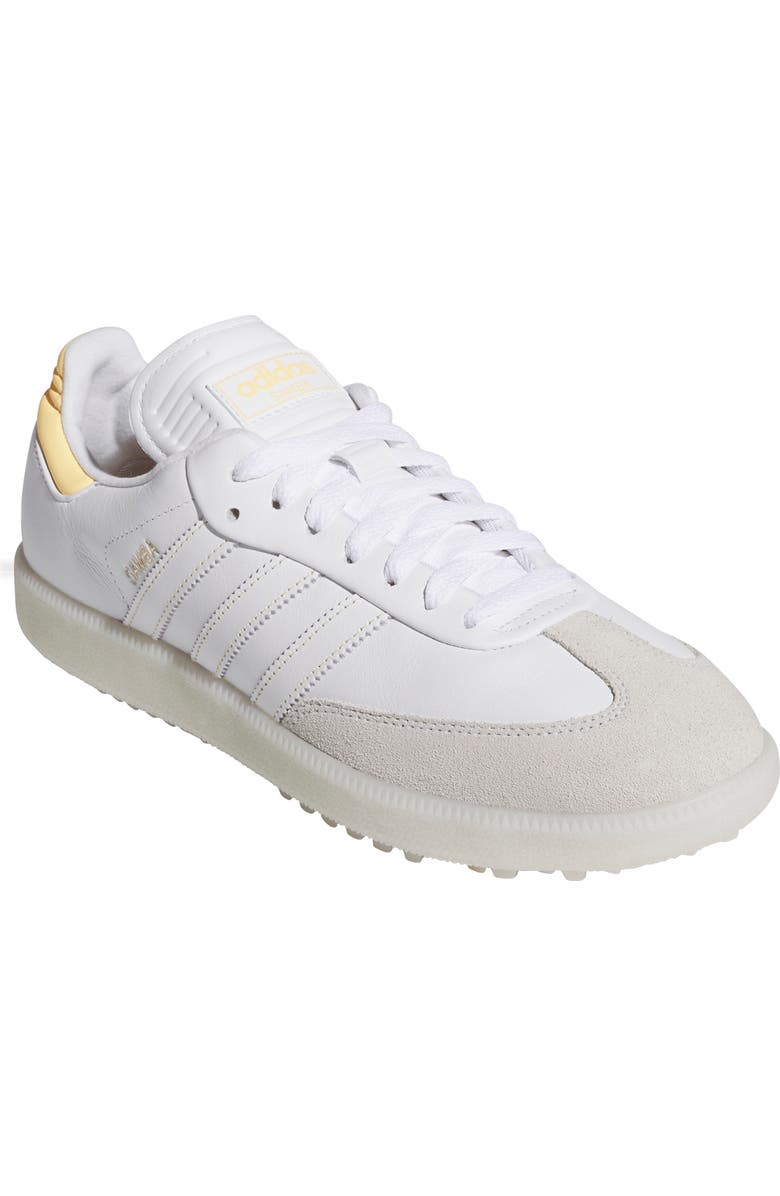 adidas Golf Gender Inclusive Samba Spikeless Golf Shoe, Main, color, White/ Tangerine/ Off White