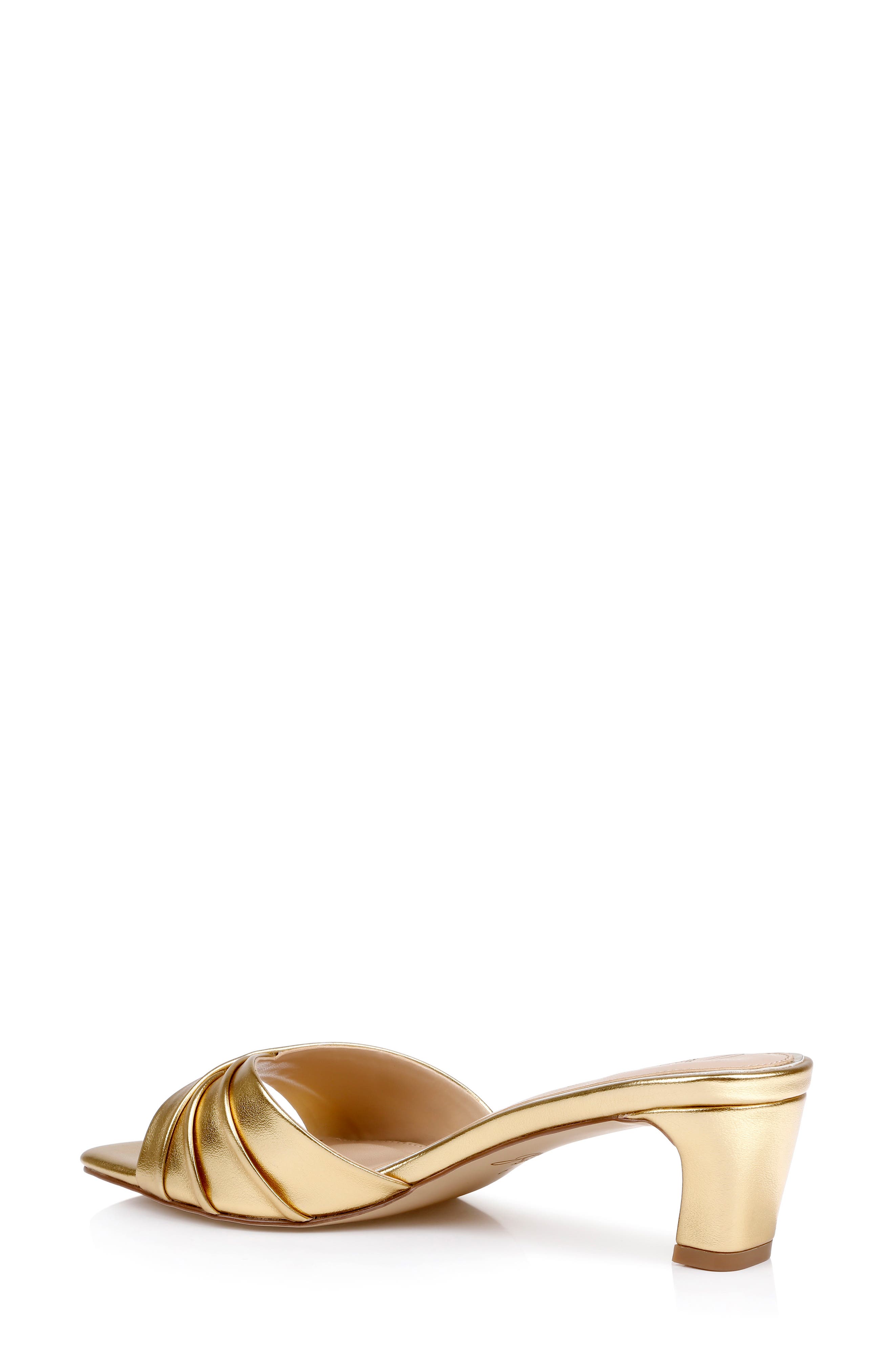 Paris Slide Sandal, Alternate, color, GOLD METALLIC