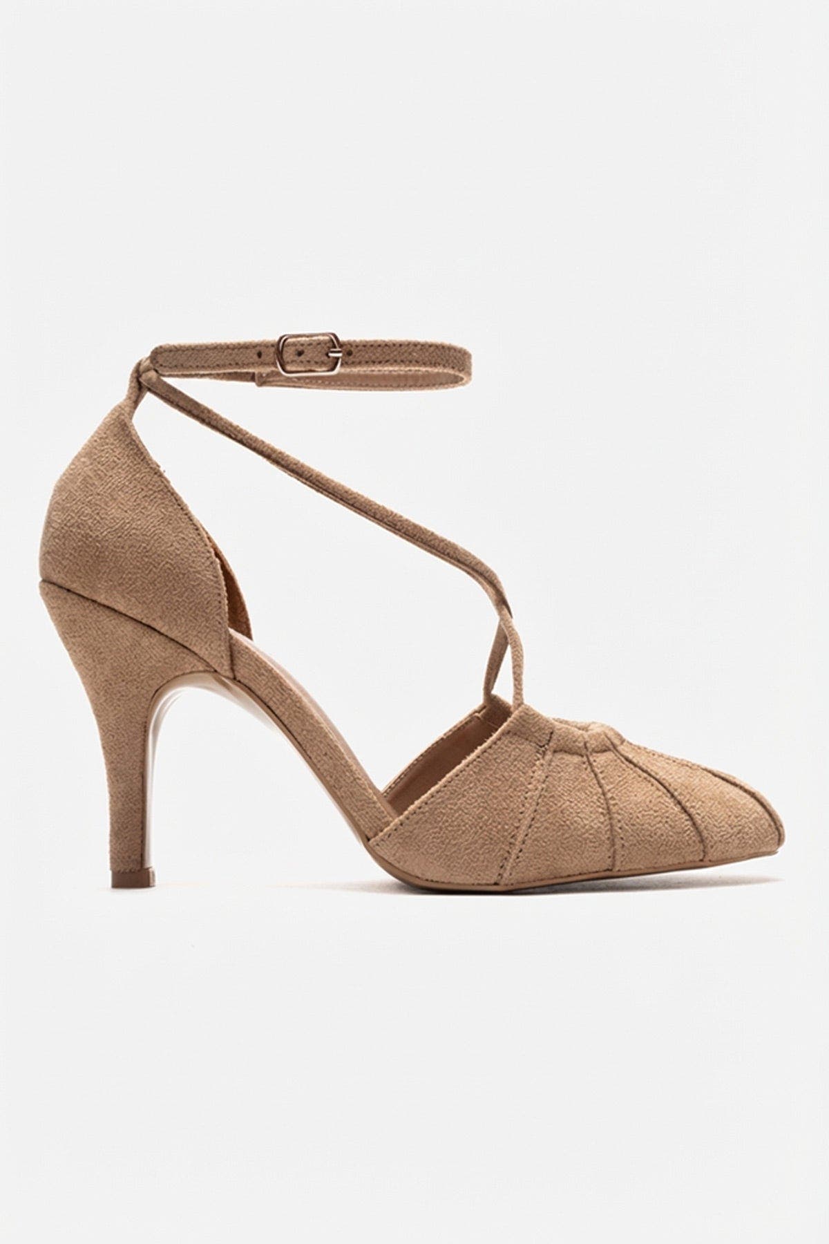 Prologue Shoes Eliza Stiletto Pump, Alternate, color, Beige Suede