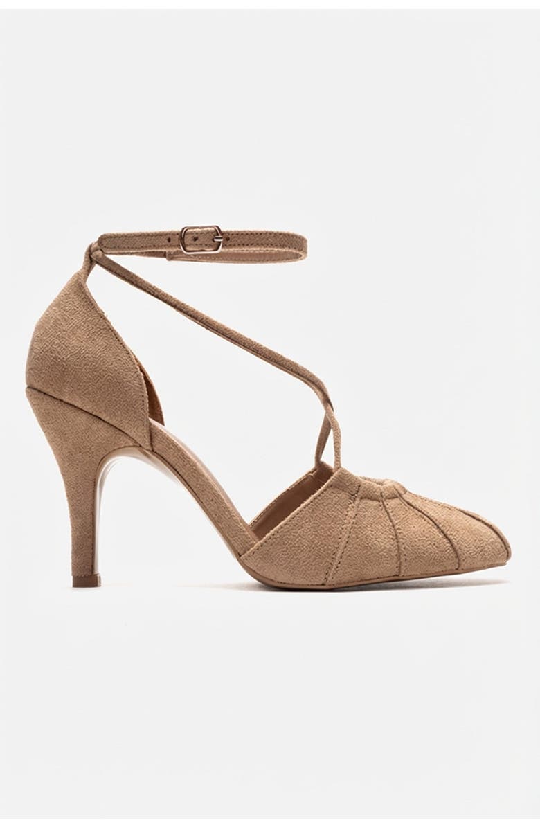 Prologue Shoes Eliza Stiletto Pump, Alternate, color, Beige Suede
