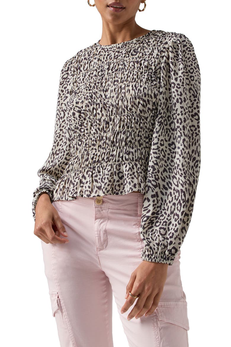 Get Together Floral Smocked Top, Main, color, GENTLE SPOTTED