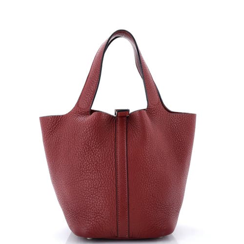 Pre-Owned Hermes Picotin Bag Clemence PM in Red at Nordstrom, Size X-Small