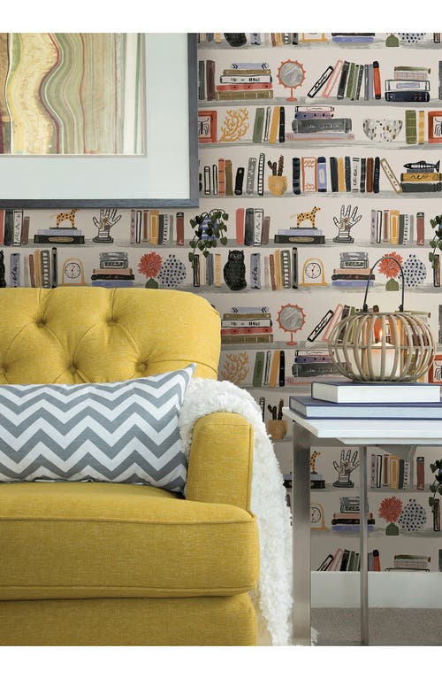 Wallpops Painterly Shelf Stories Peel & Stick Wallpaper In Yellow