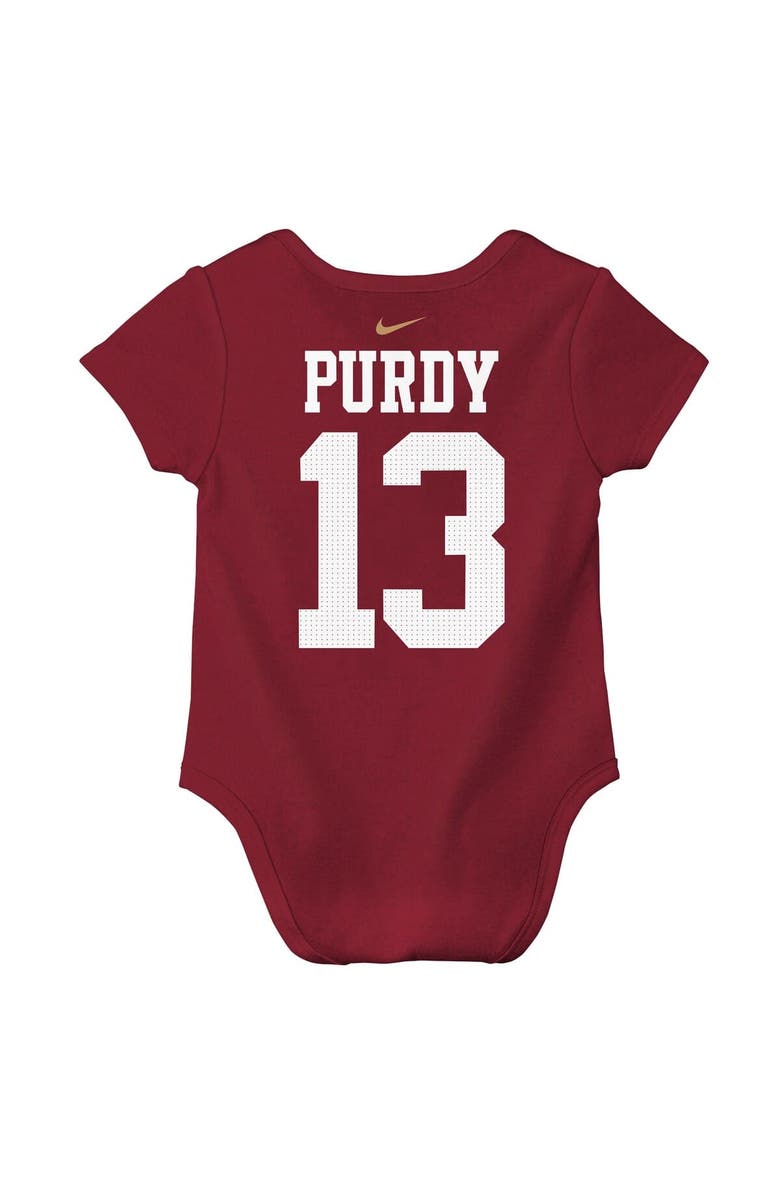 Nike Infant Nike Brock Purdy Scarlet San Francisco 49ers  Player Name & Number Bodysuit, Alternate, color, Scarlet