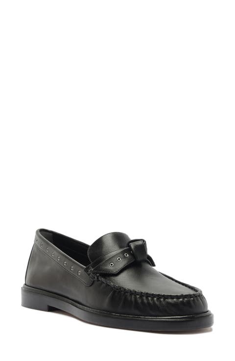Clarita Eyelet Leather Loafer