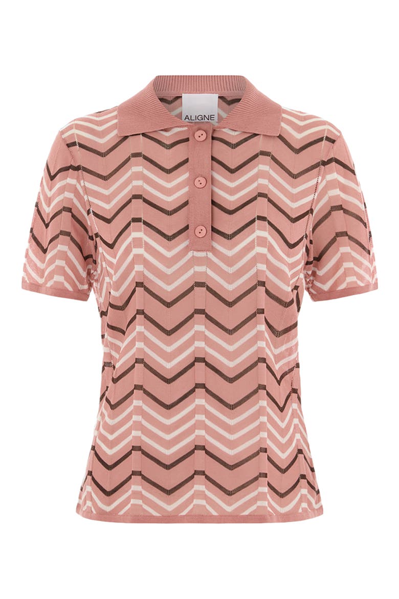 Donna Knit Polo, Alternate, color, TERRACOTTA