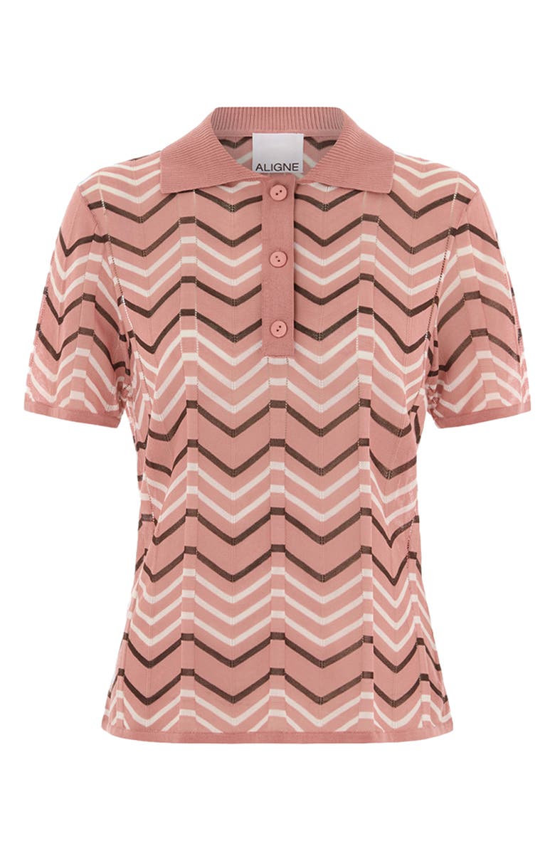 ALIGNE Donna Knit Polo, Alternate, color, Terracotta