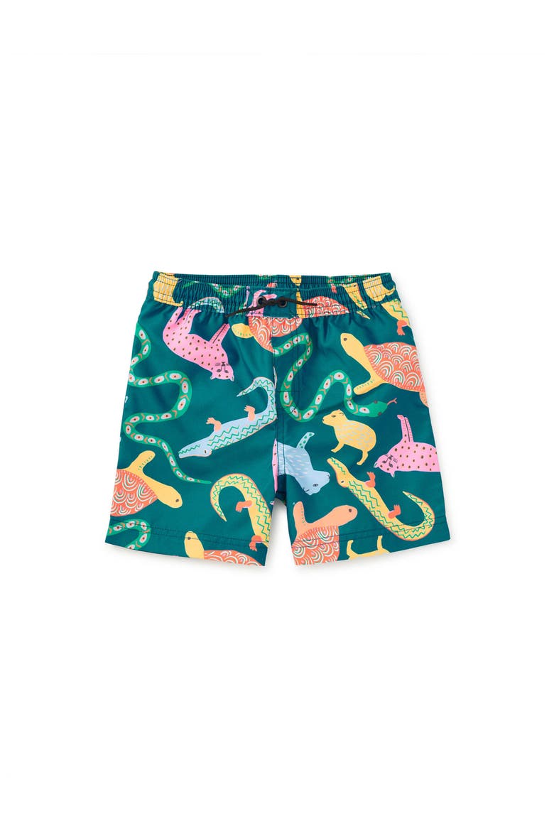 Mid-Length Swim Trunks, Main, color, Brazilian Folk Animals