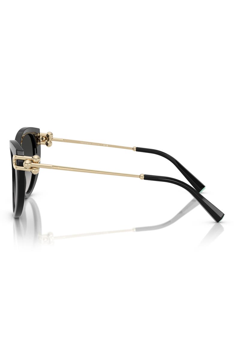 Tiffany & Co. 53mm Gradient Butterfly Sunglasses, Alternate, color, Black / Gray Gradient