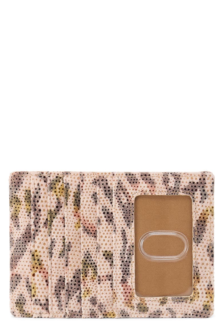 Euro Slide Leather Credit Card Case, Main, color, SUMMER SAFARI