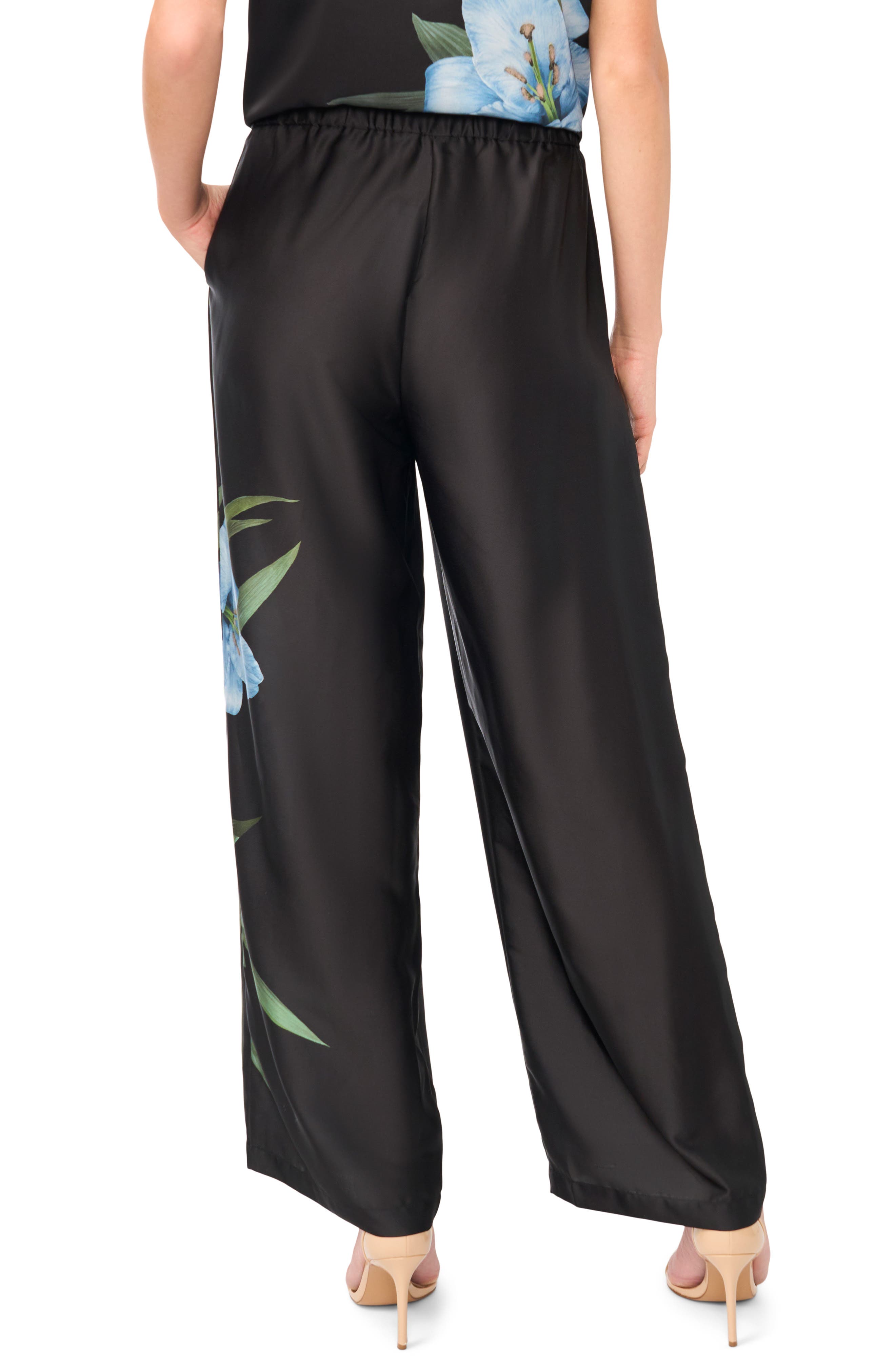 Floral Wide Leg Pull-On Pants - image 2